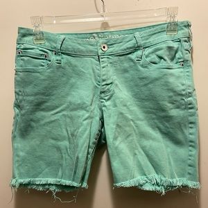 Women’s Bullhead Light Green Jean shorts
